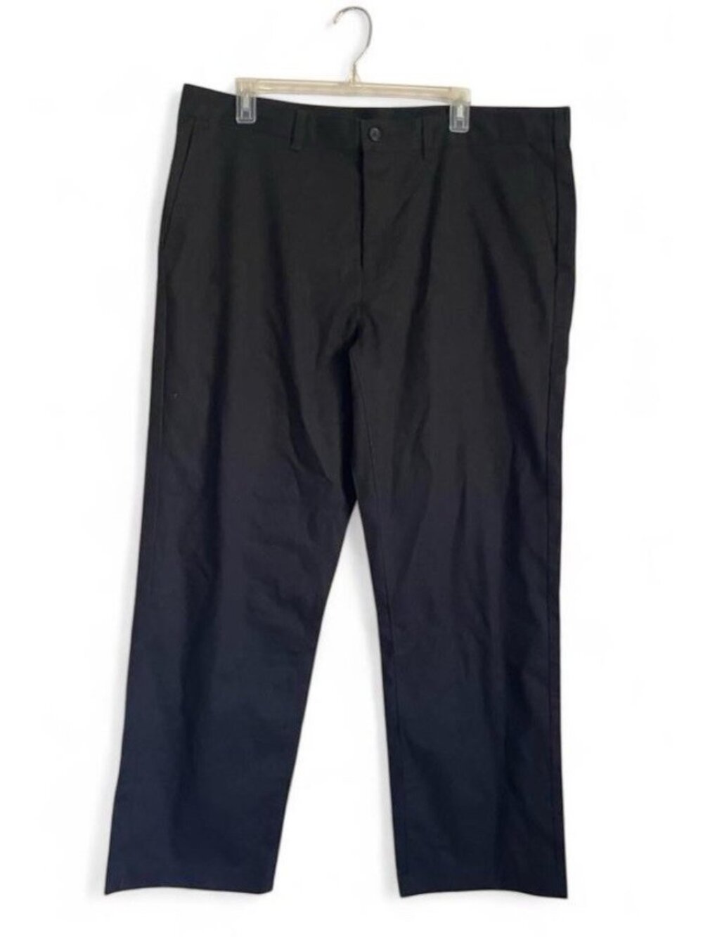 George Men’s Black Straight Leg Pants 38x30 Cotton Blend